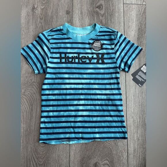 Hurley Kids Blue Striped T-Shirt - Picture 1 of 5